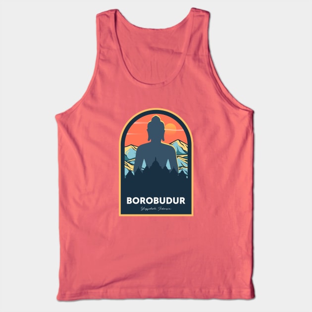 Borobudur Mahayana Buddhist Temple Java Indonesia Meditation Tank Top by Celestial Crafts